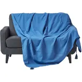 Homescapes Rajput sprei, 100% katoen, blauw, 150 x 200 cm