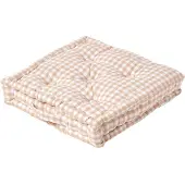 Homescapes zitkussen stoelkussen boerenruit beige 40 x 40 x 10 cm