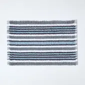 Homescapes badmat zwart, grijs witte strepen 40 x 60 cm 100% katoen