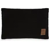 Knit Factory Lynn Sierkussen - Rechthoekig kussen - Kussen woonkamer - Bank kussen - Decoratie kussen - Zwart - 60x40 cm - Kussenhoes inclusief kussenvulling