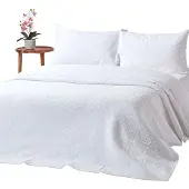 Homescapes Witte Diamant Sprei 260 x 260 cm