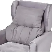 Homescapes Grijs rugkussen – rugsteunkussen 68 x 58 cm met katoenen hoes