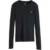 Levi's Shirt 'Essential Housemark Long Sleeve Tee' rood / zwart / wit