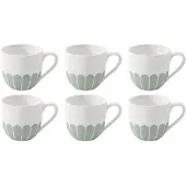 Villeroy & Boch Espressokop Fleur Vert 70ml (6 delig)