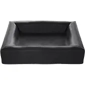 Bia bed kunstleer hoes hondenmand zwart -6 100x80x15 cm