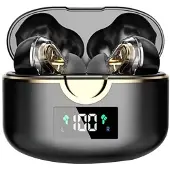INF Draadloze Bluetooth 5.0-hoofdtelefoon met dubbele dynamische luidsprekers Black