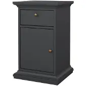 Ebuy24 Venedig nachtkastje 1 deur 1 lade mat grijs.