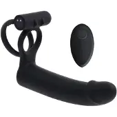Evolved Gender X dildo met penisring - Zwart