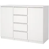 Ebuy24 Naia dressoir 2 deuren 4 lades wit.
