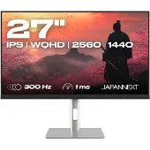 Japannext Gaming Monitor JN-IPS27G300Q-HSP 27" 300 Hz WQHD Zilver en Zwart