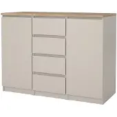 Ebuy24 Naia dressoir 2 deuren 4 lades eikdecor.