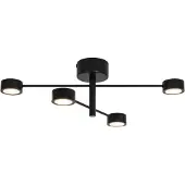 Nordlux 4-lichts plafondlamp Clyde design zwart