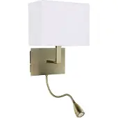 Searchlight LED-wandlamp 6519, brons / oud-messing, Woon-/ Eetkamer, metaal, Modern, LED wandlamp