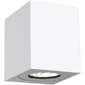 Nordlux LED-wandlamp buiten Canto Kubi 2, wit / opaal, Aluminium, Modern, LED wandlamp buiten
