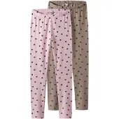 TWO SOON Leggings olijfgroen / pastelroze / zwart