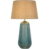 Searchlight Schemerlamp Cameo Blauw Glas