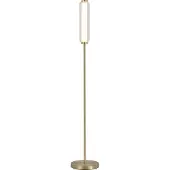 Searchlight LED-vloerlamp Mod, dimbaar, messing / goud, Woon-/ Eetkamer, metaal, LED vloerlamp