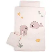 Done by Deer Bedlinen Baby Se Gots Jelly & Wally 70x80 Cm Roze Kinderen