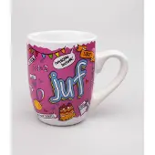Paper Dreams Cartoonmok Juf 2 Multi multi Aardewerk Paperdreams Beker