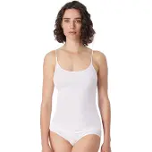 Schiesser Spaghettitop hemdjes - Luxury - Dames Onderhemd wit