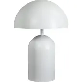 Eth Bobby tafellamp 2xE27 ronde metalen kap mat wit