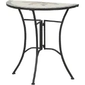 Gardamo Stella tuintafel 35,5x70x71 cm Keramiek Staal/Zwart