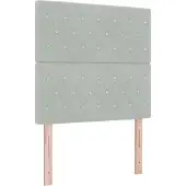vidaXL LED Hoofdbord met LED-stripverlichting Lichtgrijs 80 cm Fluweel