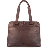 Spikes & Sparrow Leren Laptoptas met tabletvak - 15 inch - Eden - Donkerbruin