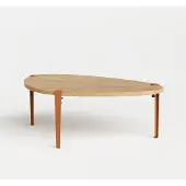 TIPTOE Pebble Koffietafel - 120 x 75 cm Tangerine Red