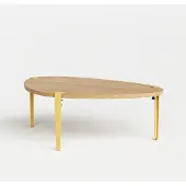 TIPTOE Pebble Koffietafel - 120 x 75 cm Brioche Yellow