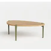 TIPTOE Pebble Koffietafel - 120 x 75 cm Khaki Green