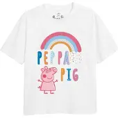 Pipsa Possu Meisjes Doodle Outline T-Shirt (Wit)