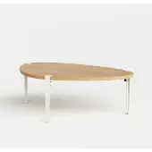 TIPTOE Pebble Koffietafel - 120 x 75 cm White Cream