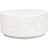 Beliani TREZZO - Salontafel - Wit/Terrazzo effect - Lichtbeton