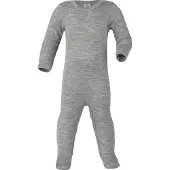 Engel - Kid's Schlafoverall mit Druckknöpfen - Overall 74/80, grijs