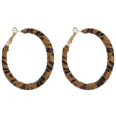 Life of Bulu oorbellen Leopard Hoops bruin female