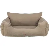 Trixie autostoel voor honden taupe - dubbel - 100% polyester - 80 x 60 x 35 cm