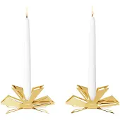 Georg Jensen 2025 Kandelaar Pak Van 2 18k Verguld - Adventskaarsen & Kandelaars Zinklegering Gold - 10020788