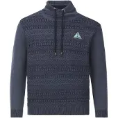Jan Vanderstorm Trui 'Akselgren' turquoise / donkerblauw / zwart
