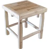 Möbilia teak bijzettafel 40x45 cm