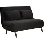 Livin24 Velvet slaapbank 1,5 persoons Kristian zwart