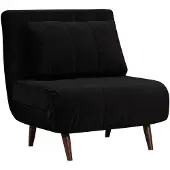 Bronx Velvet slaapfauteuil Hanna zwart