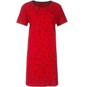 Temptation Dames Bigshirt - all-over print - Rood - Maat 3XL