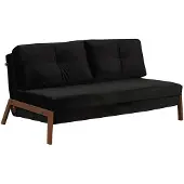 Livin24 Velvet slaapbank 2 persoons Mikko zwart