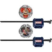 Hasbro Beyblade X Marvel-collab, Iron Man 4-80B vs. Thanos 4-60P, multipackset, leeftijd 8+