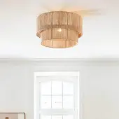 LumenXL Plafondlamp Fika - gevlochten henneptouw