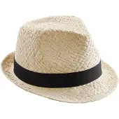 Beechfield Unisex Strofestival Trilby Hat (Natuurlijk)