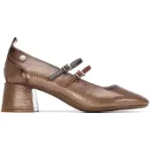 Xti Dames Schoenen 144255 bruin (37), 3 tot 5 cm, Gesp, Casual, Feest, Klassiek, Lakleer 14425501-BEIGE