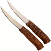 Roselli Steak Knife Set RW791 UHC, Stained Curly Birch, 2-delige steakmessenset