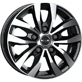 Mak 17-inch aluminium velg, merk , model "load 5", afmetingen 17"x7", steek 5x160, offset ET55, naafdiameter 65.1mm. Velg in zwarte kleur